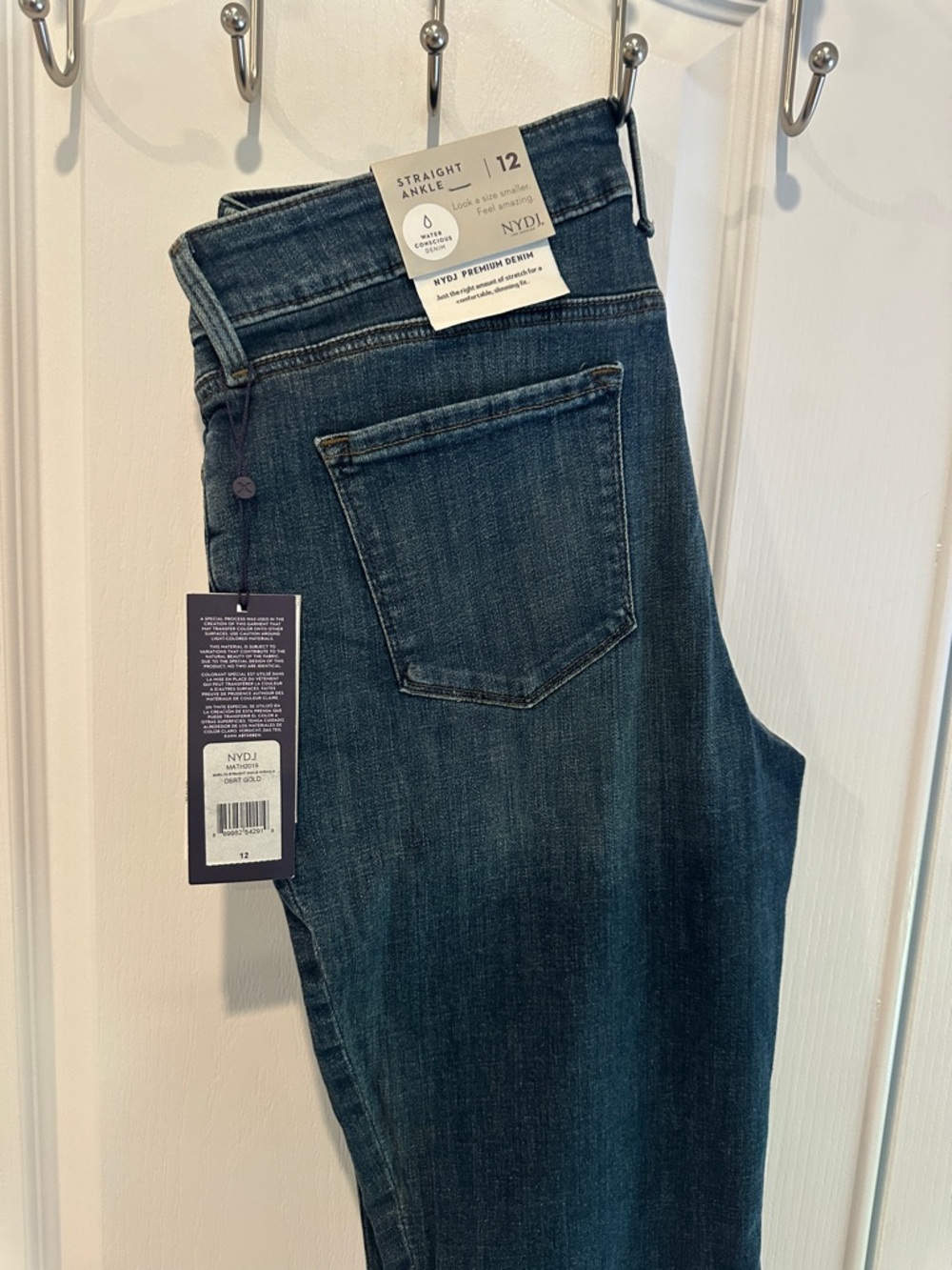 NYDJ Straight Leg Jeans in Dark Blue Wash